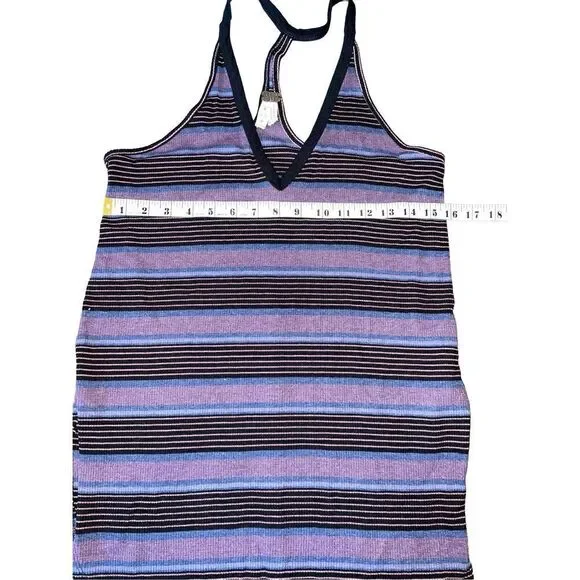 Free People Purple Striped Racer Back Tank - Picture 7 of 8